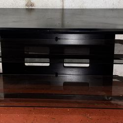 Black TV stand