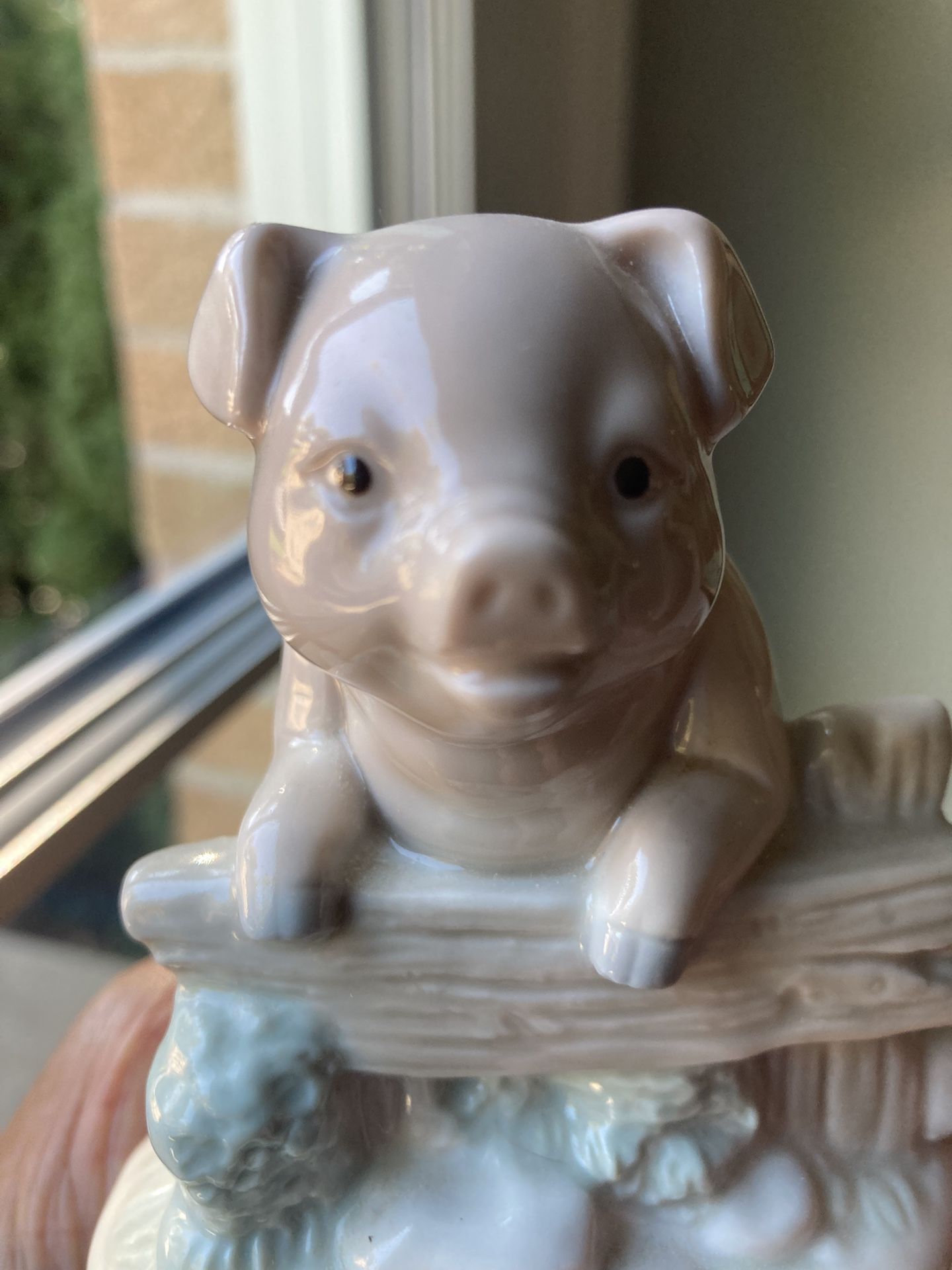 The Good Company Porcelain Pig On Fence