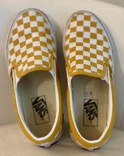 Vans Slip-On Checkerboard (Mustard Yellow) – Women’s Size 7