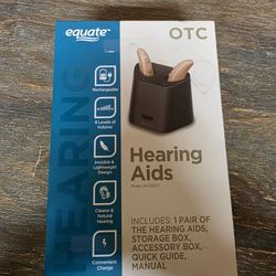 Equate Rechargeable Over-the-Counter Hearing Aids, Noise Reduction, Behind the Ear, 1 Pair