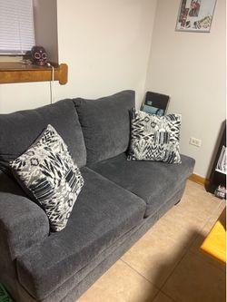 Grey loveseat