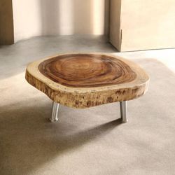 Monkey Wood Live Edge Slab coffee table