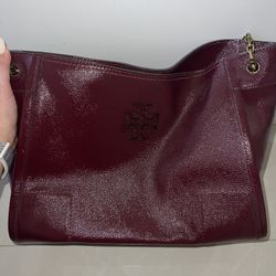 Tory Burch Merlot Colored Large Shoulder Bag 