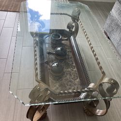 Brand New Coffee Table With Glass Top Heavy Metal Only $225