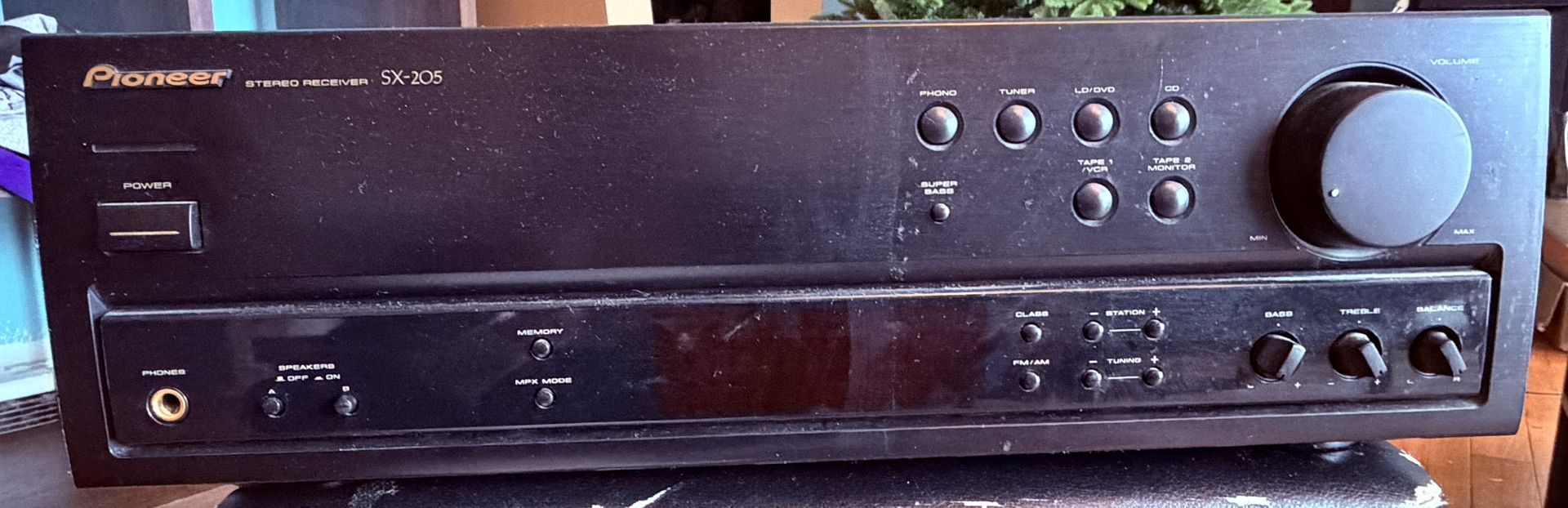 Pioneer SX-205 Stereo Receiver, Vintage 2-Channel