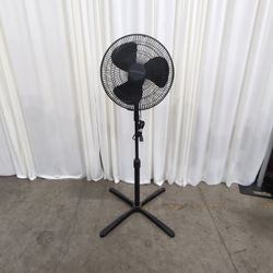 Hampton Bay Black Adjustable Pedestal Fan