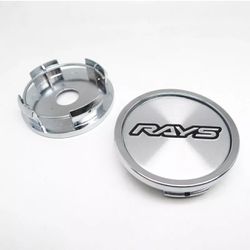4pcs 58 mm for Rays Racing Volk Silver Black Alloy Wheel Center Caps Rim Hub Cap