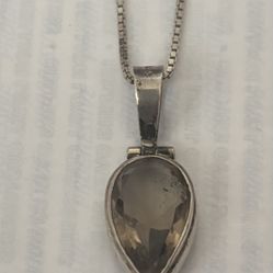 Smoky topaz Necklace Sterling Silver 150.00