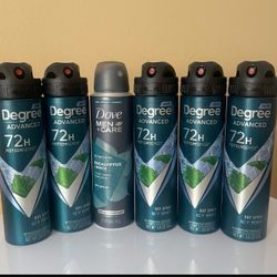 Men's Degree Spray Deodorant. 3.8 Oz Bottles (Brand New)