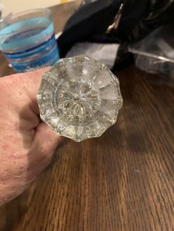 Antique Glass door knobs (2)