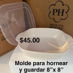 Molde Para Hornear 8” X 8” 👉 princess house todo nuevo y con caja 📦