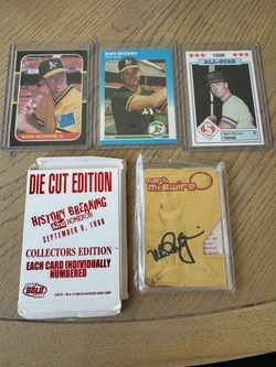 Vintage Mark McGwire Rookie and Gold card lot