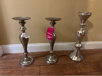 Tall Candlesticks Silver
