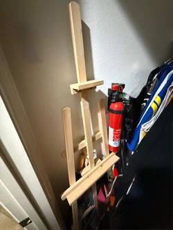 Wooden Art Easel Floor Standing & Canvas