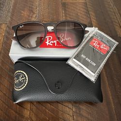 NEW! Ray-Ban ERIKA Woman Sunglasses - Brown Gradient Lenses / Dark Brown Frames (Model RB4171)