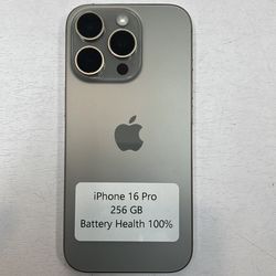 iPhone 16 Pro 256GB Unlocked Natural Titanium