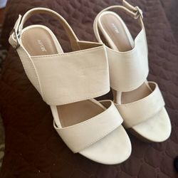 Shoes White Wedges Size 9 1/2