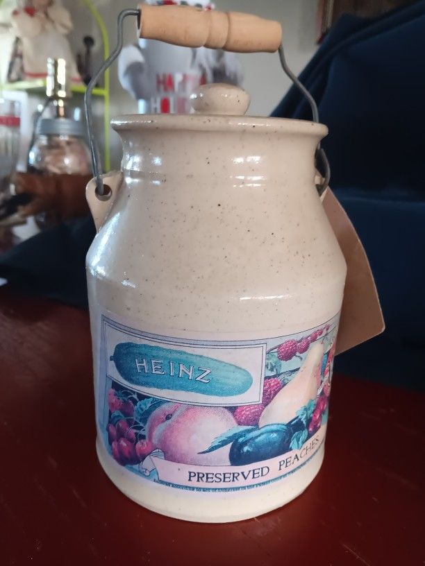 Vintage Heimze Stoneware Preserves Jar