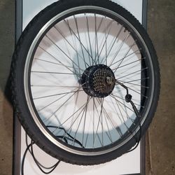 500 Watt Electric Bicycle Wheel + Rim Size 26