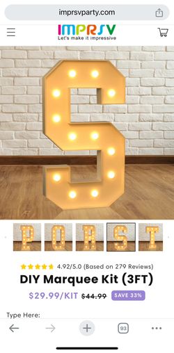 Light Up Letter S Cardboard With Lights 3ft 