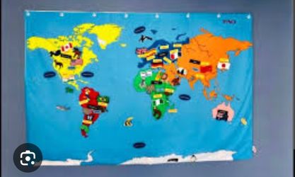 Cloth Wall World Map
