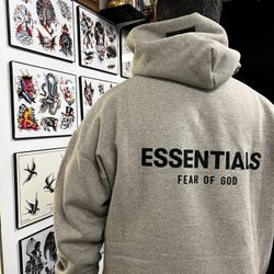 essential hoody sweatshirt fleece inside 