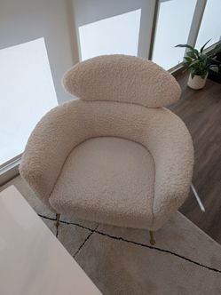 Modern Cream Bouclé Accent Chair - Shepard