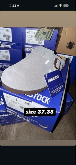 Birkenstock Boston Suede Clogs Size