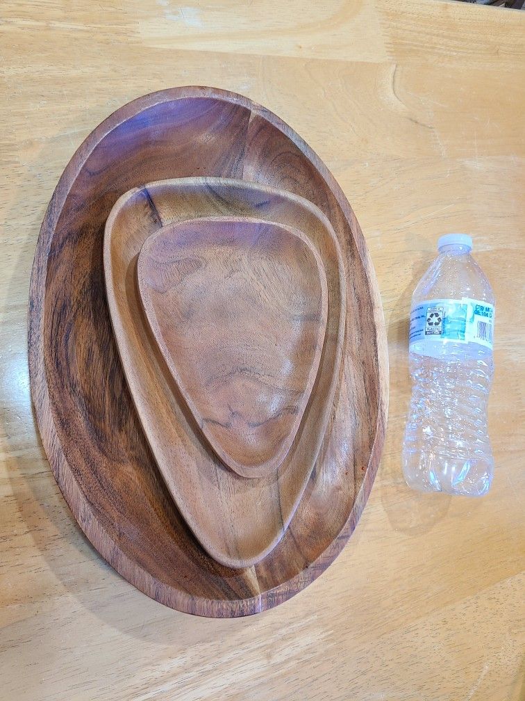 NEW Sembla Shallow Wood Serving Platters