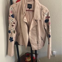 Soft pink leather jacket