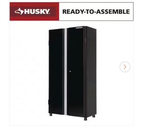 Ready-to-Assemble 36.6 in. W x 72 in. H x 18.3 in. D 24 Gauge 3-Shelf Steel Freestanding Cabinet in Black