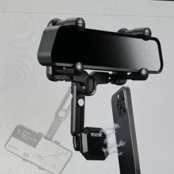 Station Magnetic Car Tear View Phone Holder-360 Rotation Retractable