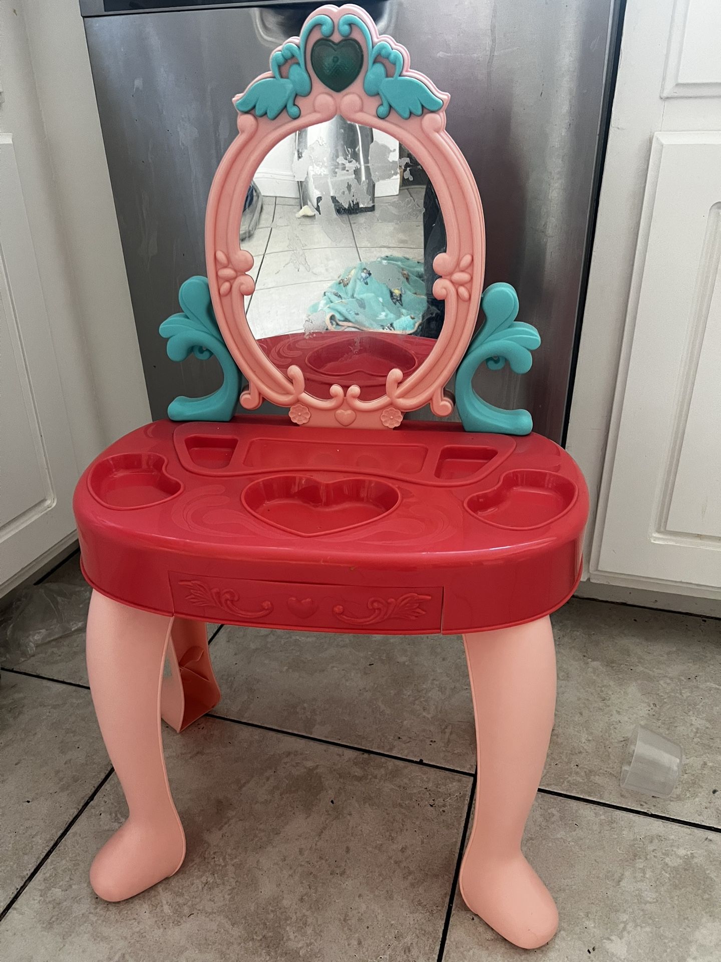 Baby Dressing Mirror Table With Stool