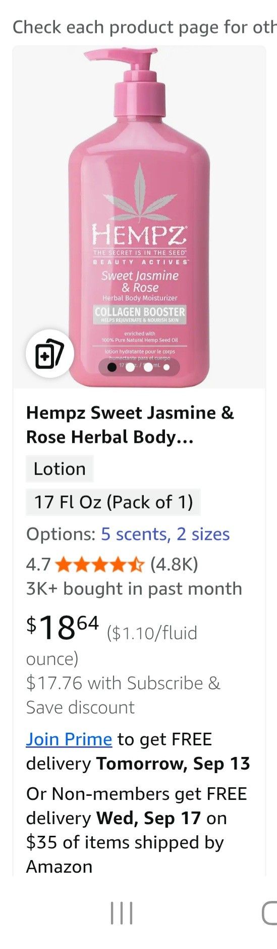 Hemp Lotion/PUMP