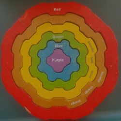 Wood Color Wheel Puzzle