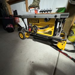 10” Corded Dewalt Table Saw With Stand And Extras