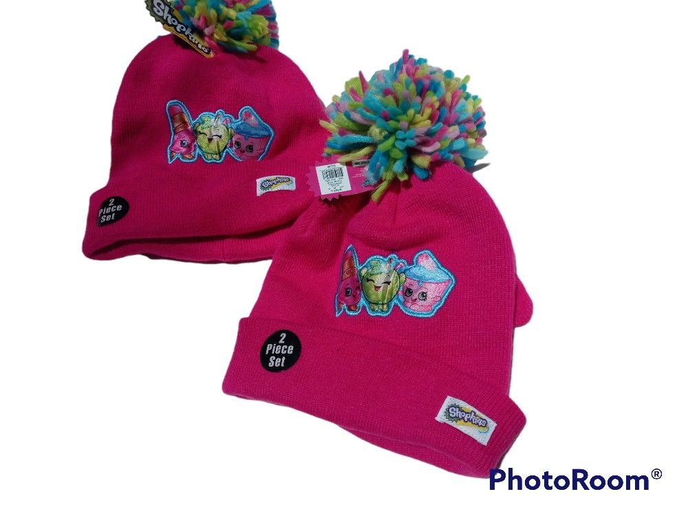 Lot of 2 NWT Shopkins Girls 2 Piece Sets Hat Mittens/ Gloves Pink One Size 4-12 New with Tags Flaw

Includes two 2 piece sets, for a total of 4 items: