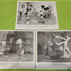 Vintage Disney Press Release Pictures "Mickey's  Christmas Carol 