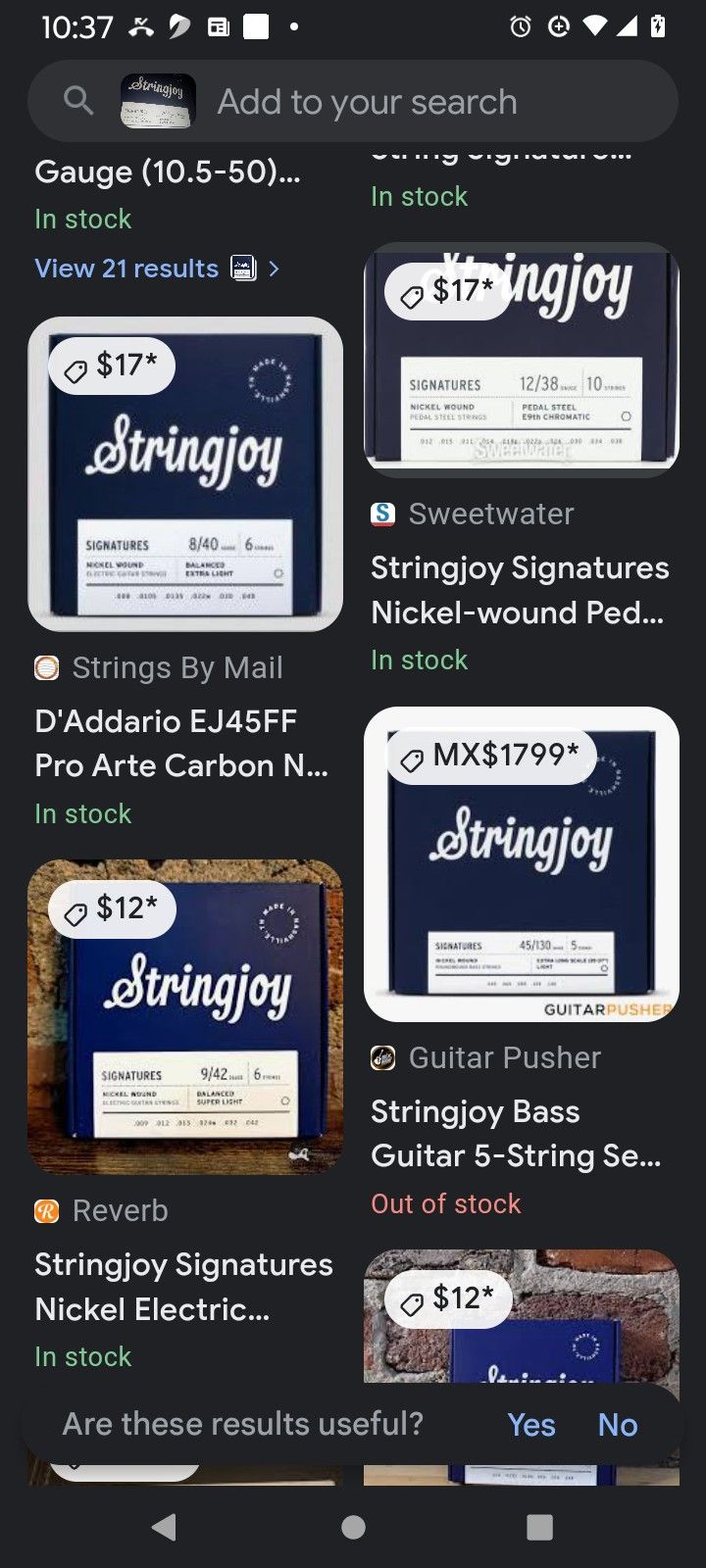 Strange Joy Guitar Strings