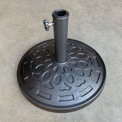 (NEW) $30 Patio Umbrella Base 19” Round Stand Outdoor Garden Market, Weight 30lbs