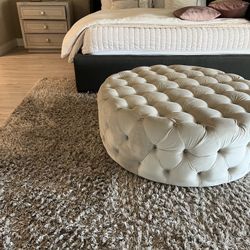 Pin Tucked Ottoman 