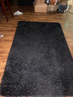 Black Shag Area Rug