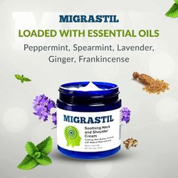 Non-Greasy Topical Fast-Acting & Powerful Soothing Neck & Shoulder Cream 4 oz.