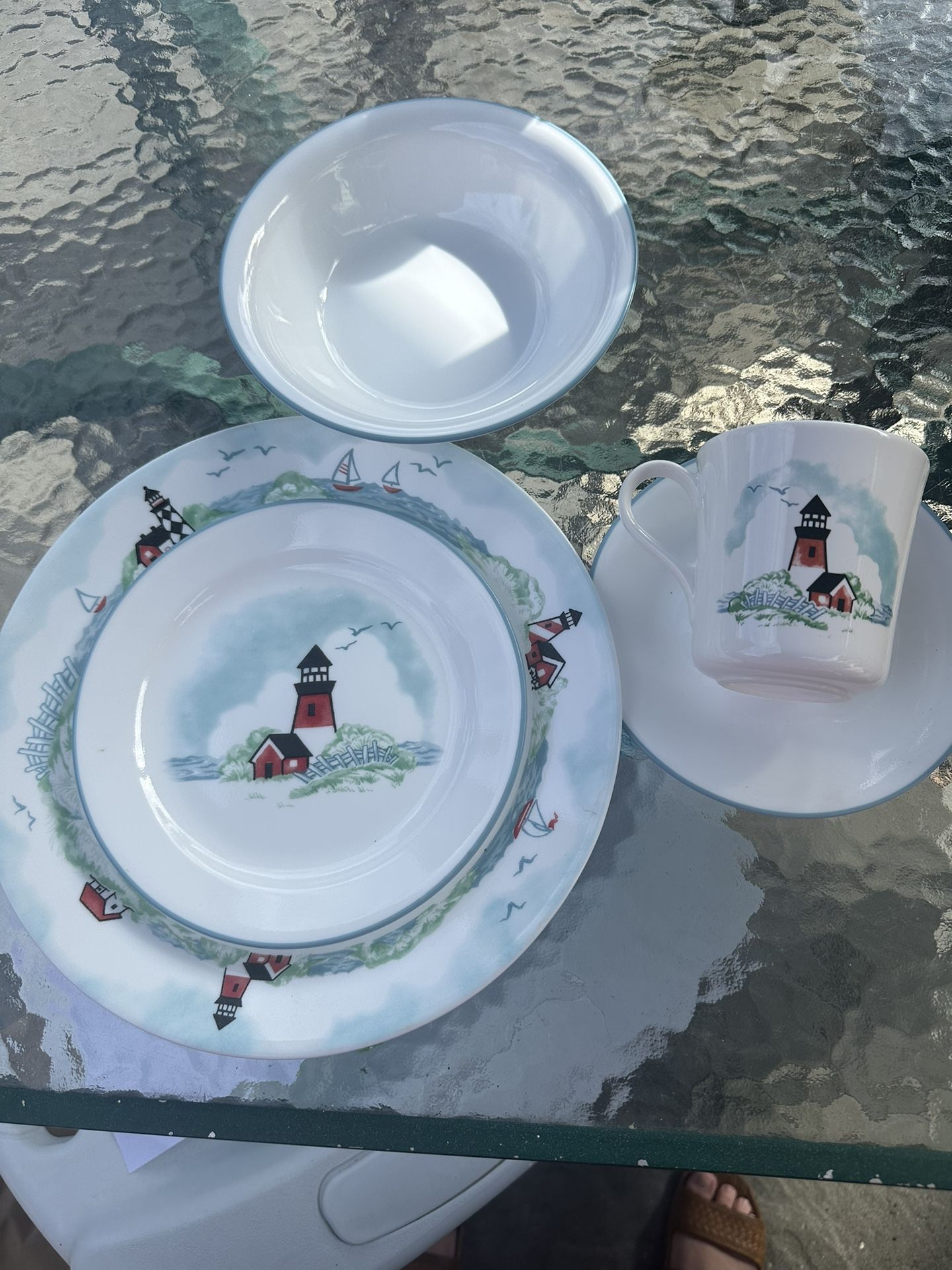 Vintage Corelle Outer Banks Dinnerware (Lighthouse)