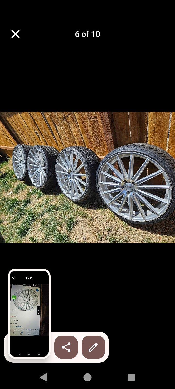 Vossen Staggered Vsf2 22s& tires