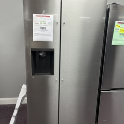 Refrigerator, LG Brand New 36” Side By Side Fridge 