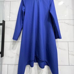 Asymmetric Blue Dress