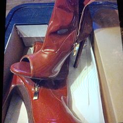 SHOELAND CHELSEE WOMEN PEEP TOE ANKLE BOOTS STILETTO HIGH BOOTS