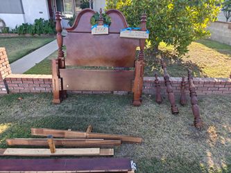Wood bed frame