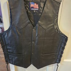 Leather Vest Xl.